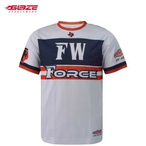 Kvinnors korta ärm vita softballtröjor