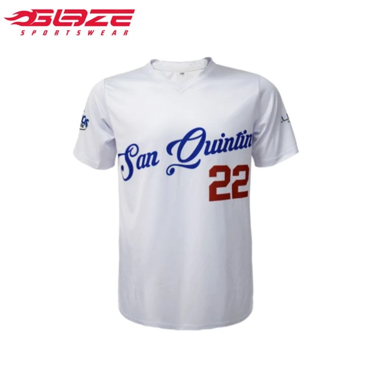White Sublimated Baseball Jersey